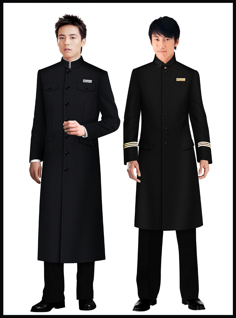 長(zhǎng)款新式保安制服秋冬款 禮賓酒店銀行保安服